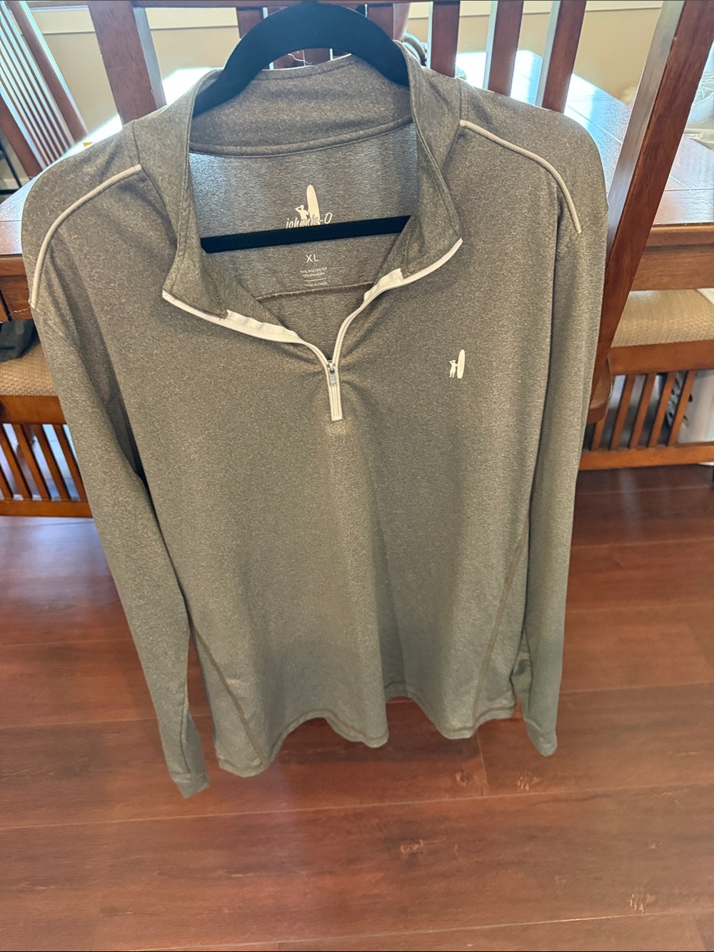 johnnie-O Men's Heather Gray Quarter-Zip Pullover